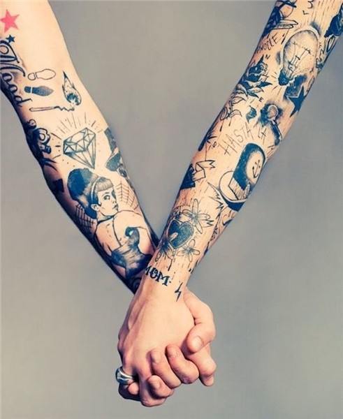 ▷ 1001 + idées pour le tatouage de couple le plus beau Sleev