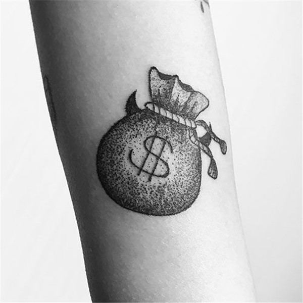 100+ Cool Money Tattoos For Men Hairstyles Money bag tattoo,