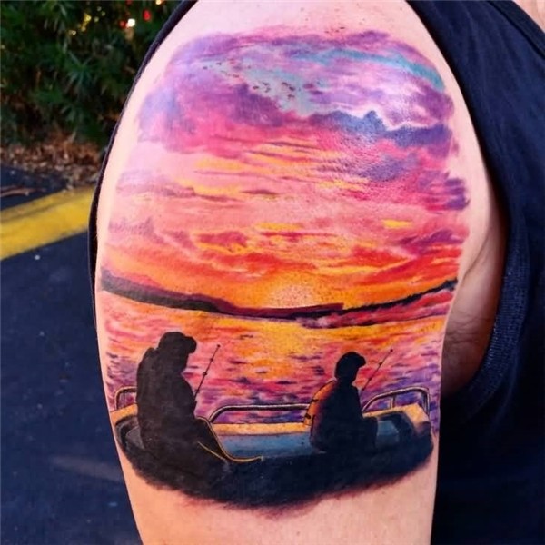 102 Most Amazing Sunset Tattoos Designs That Inked With Colo