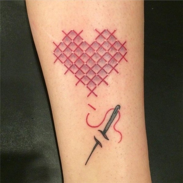 10+ Awesome Cross Stitch Tattoo Ideas Cross stitch tattoo, T