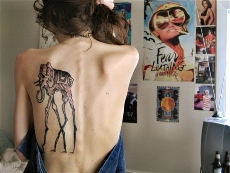 12+ Dali Elephant Tattoos For Back Shoulder