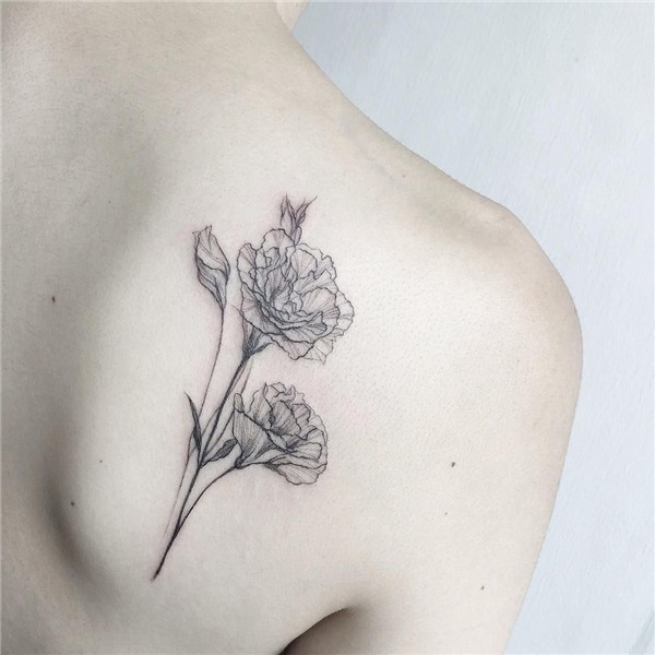 1337tattoos - tattooist_flower Carnation tattoo, Back tattoo