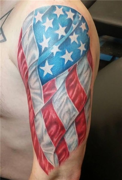 13+ Us Flag Tattoo On Half Sleeve