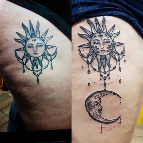 154 Outstanding Sun And Moon Tattoos With Hidden Meanings!