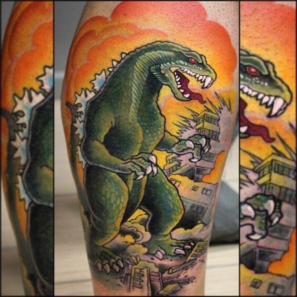 15 Immense Godzilla Tattoos Godzilla tattoo, Monsters ink, T