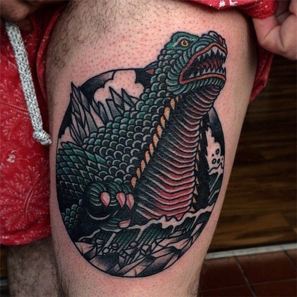 15 Immense Godzilla Tattoos Tattoo designs, Godzilla tattoo,