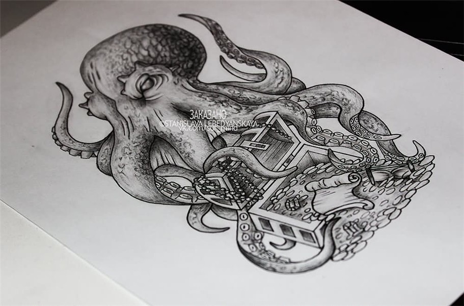15+ Latest Kraken Tattoo Designs Kraken tattoo, Pirate tatto
