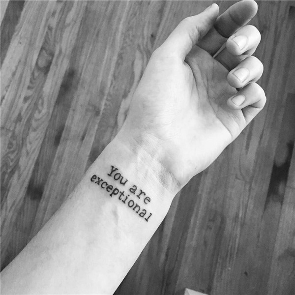 17 Typewriter-Font Tattoos For the Girl Who Has a Way With W