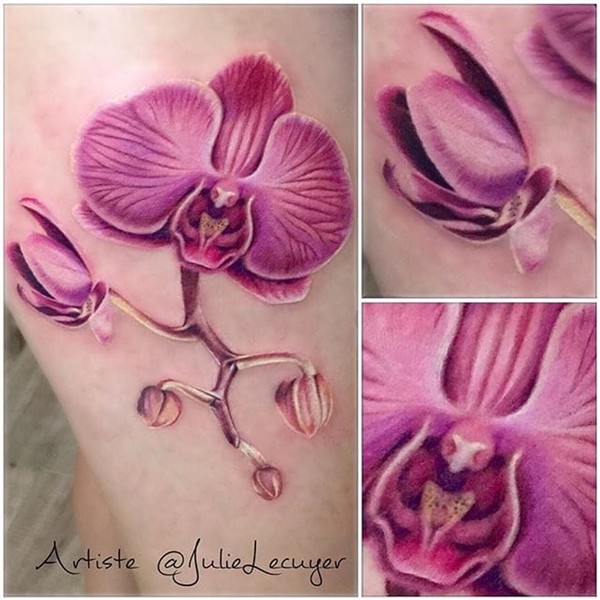 18 Fabulous Orchid Tattoos Orchid flower tattoos, Flower tat