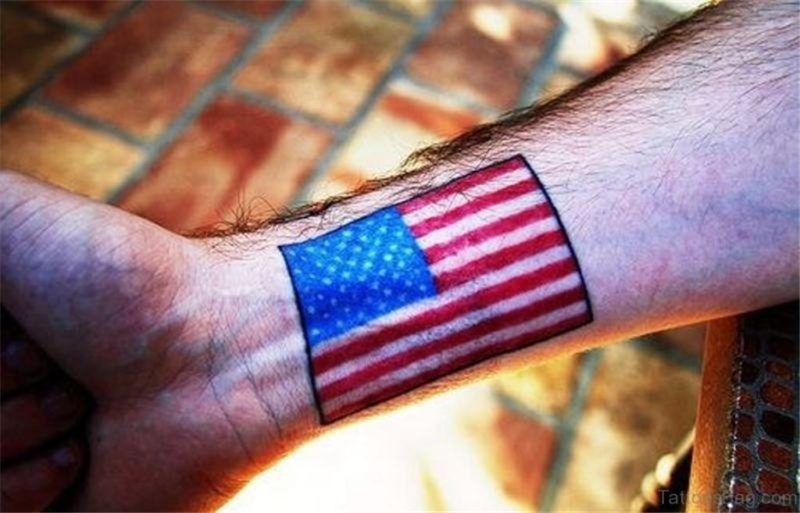 19 Phenomenal Flag Tattoos On Wrist