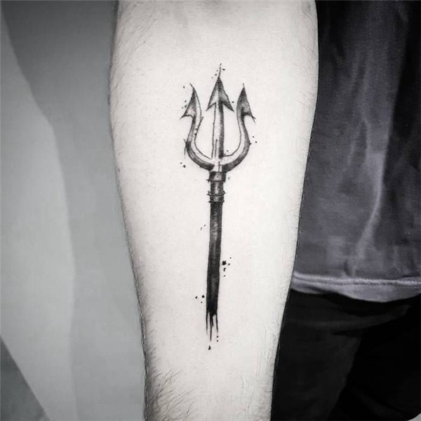 20 Mighty Trident Tattoo Designs And Meanings - Page 2 of 2