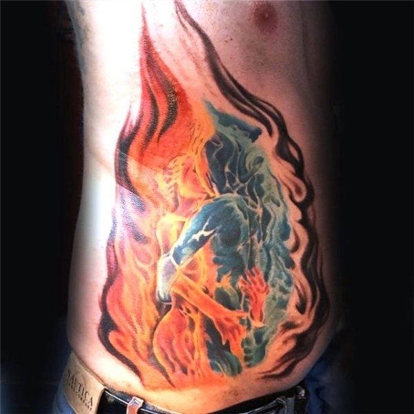20 Stunning Fire Tattoo Ideas - Instaloverz Fire tattoo, Tat