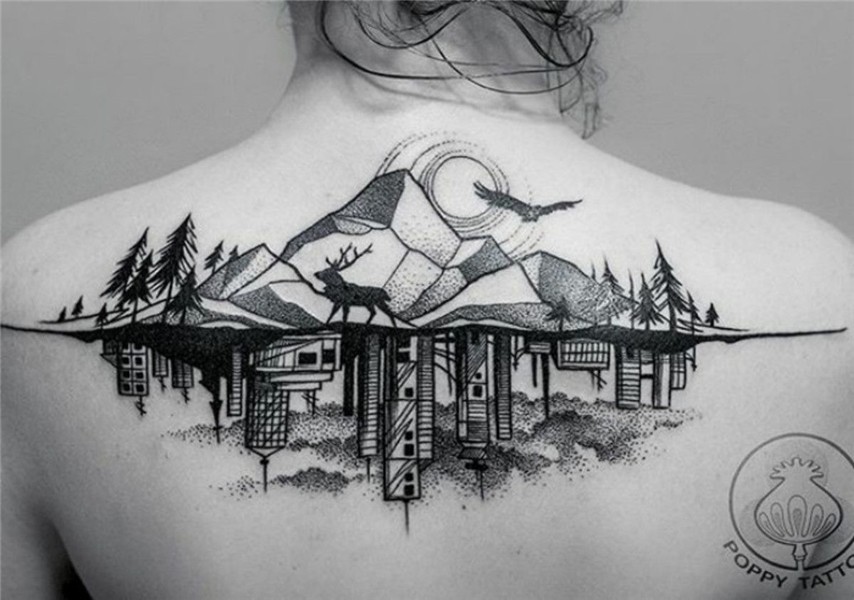 21 Amazing Tattoo Designs Inspired by Architecture Landscape