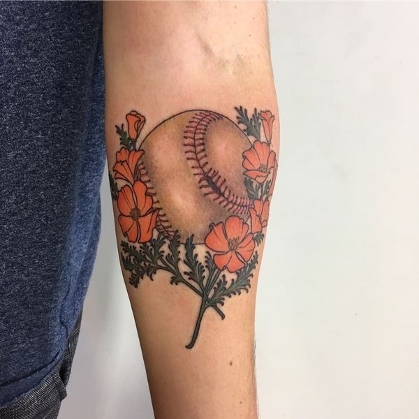 220+ Best Baseball Tattoo Designs (2020) Sports Related idea
