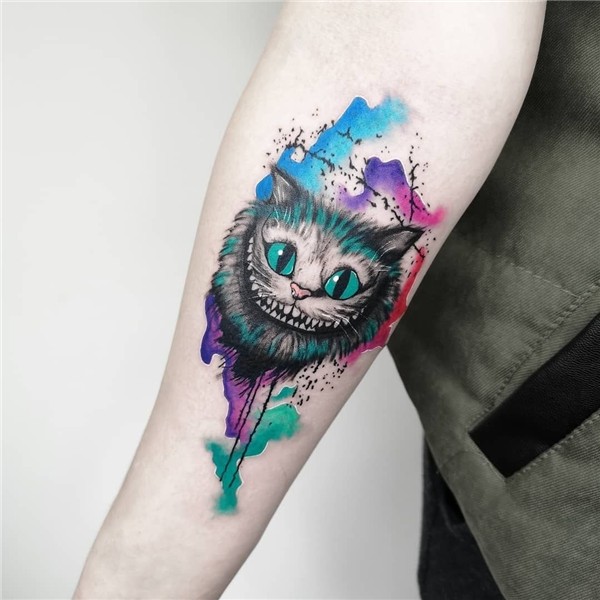 220+ Cheshire Cat Tattoo Designs (2022) Simple Small Meaning