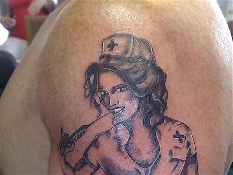 22 Adorable Nurse Tattoos - SloDive Nurse tattoo, Tattoos, C