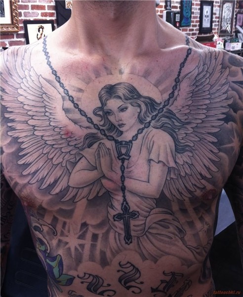 22+ Inspiring Angel Chest Tattoo Cool chest tattoos, Angel t