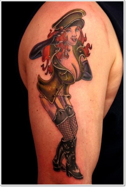 25 Super Sexy Pin Up Girl Tattoo Designs