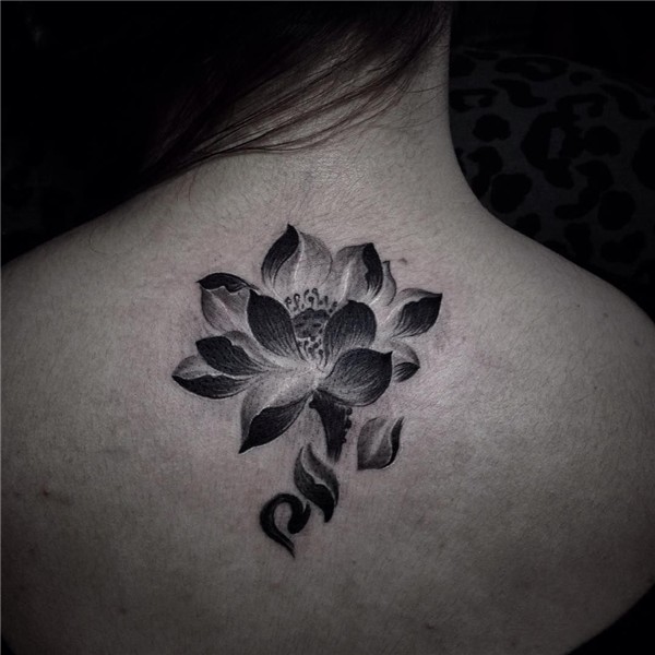 26+ Lotus Flower Tattoo Designs, Ideas Back of neck tattoo,
