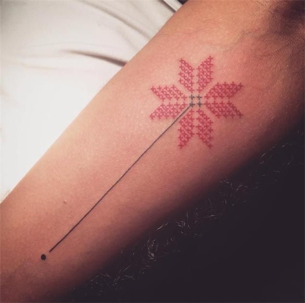 27 Amazing Cross Stitch Tattoo Designs Cross stitch tattoo,
