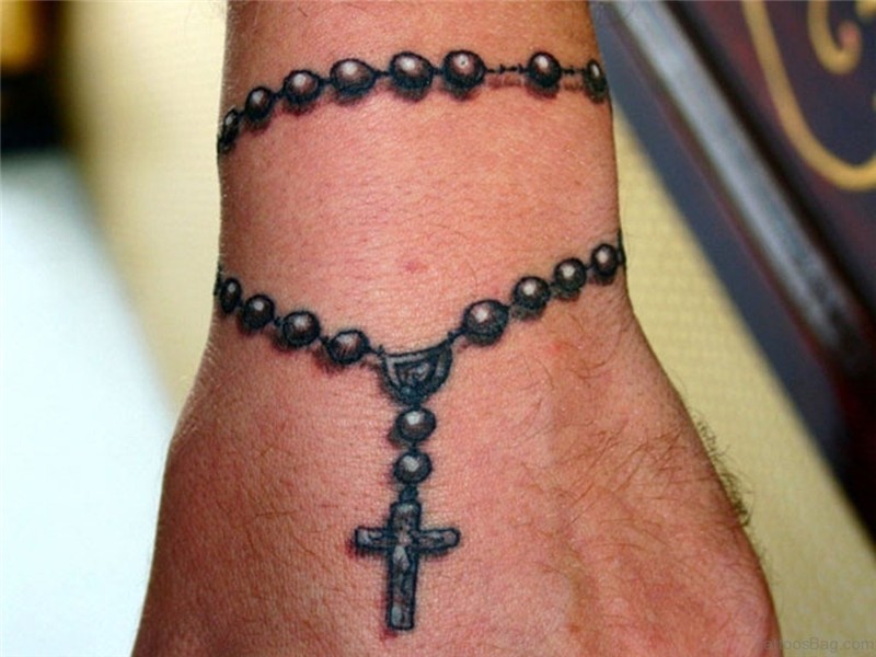 30 Cool Rosary Tattoos On Hand