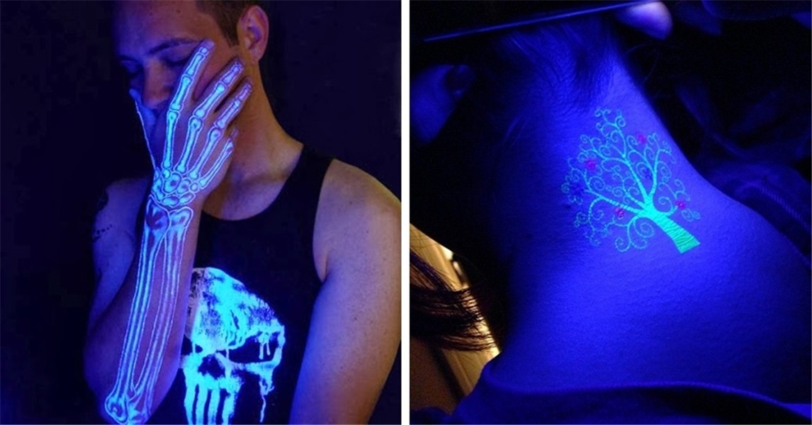 30 Creative Black-Light Tattoos You Can See Only Under UV Li