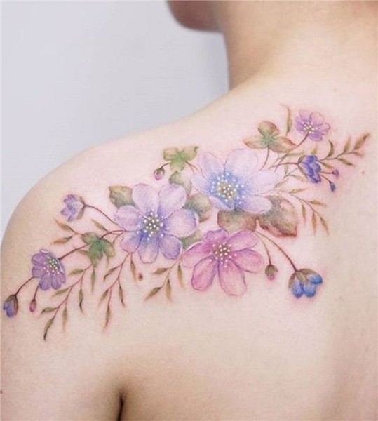 30 Delicate Flower Tattoo Ideas Flower tattoo shoulder, Deli