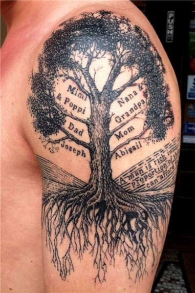 30 Family Tree Tattoos Tree tattoo arm, Tree tattoo men, Fam