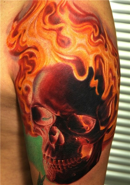 30+ Flame Skull Tattoos