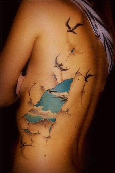 30 Nautical Tats: Sky tattoos, Ripped skin tattoo, Best 3d t