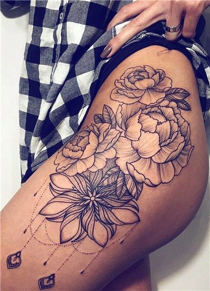 30+ Women's Badass Hip Tattoo Ideas Flower hip tattoos ... i