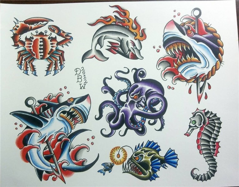 31+ Nice Sea Creature Tattoos