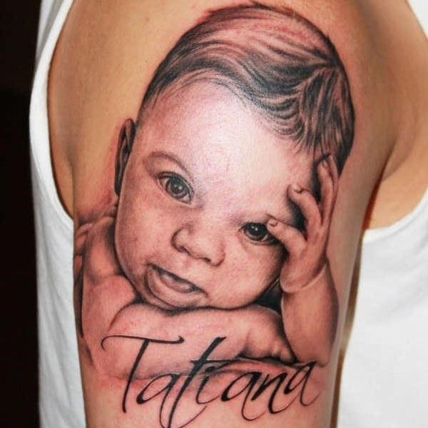 32 Baby Portrait Tattoo Images, Pictures And Design Ideas