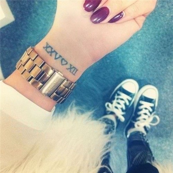 32 Elegant Number Wrist Tattoos Design