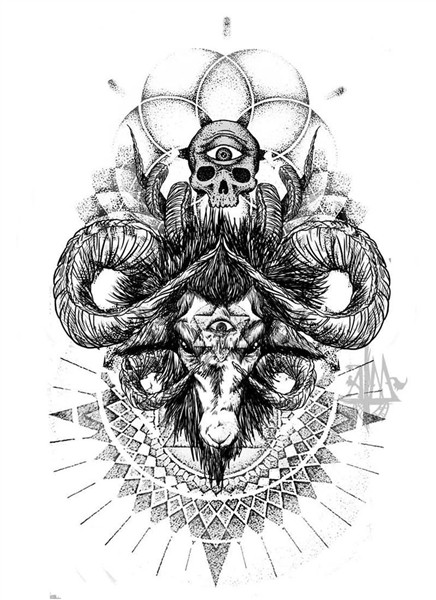 32+ Inspiring Goat Tattoo Designs Satanic tattoo design, Sku