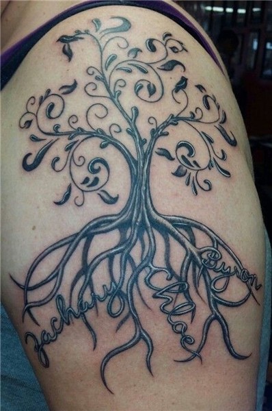 33 Handsome Man with Meaningful Tree Tattoos Name tattoos fo