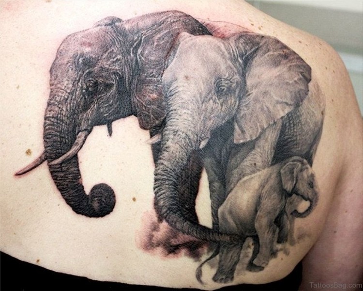 36 Sweet Elephant Tattoos On Shoulder