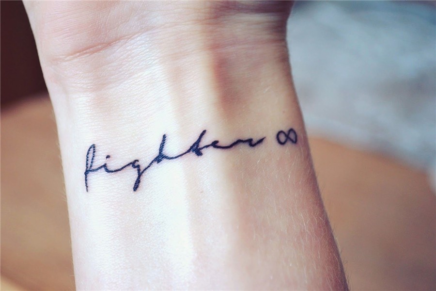 #39;'forever a fighter, never a victim'' Tattoo,