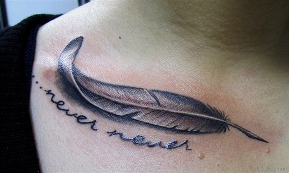 39 Cute Feather Tattoos On Chest