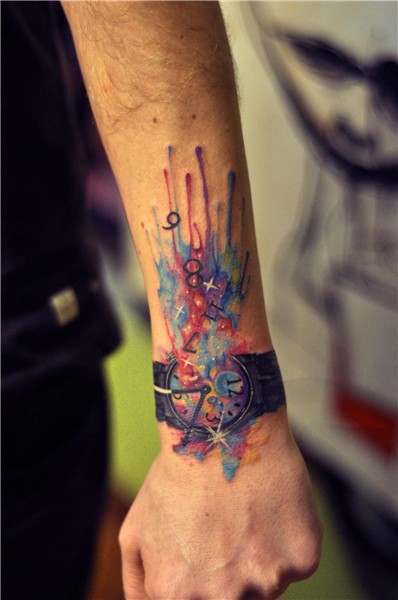 39 People With Watercolor Paintings Tattooed To Their Bodies