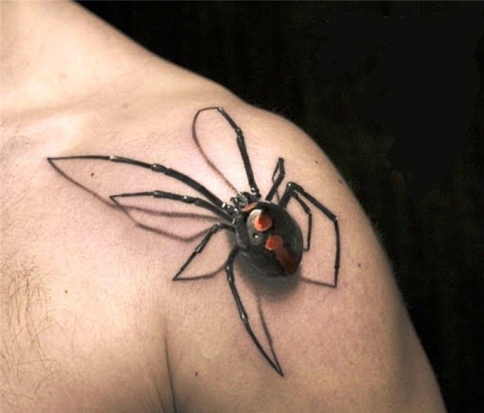 3D Colorful Spider Tattoo photo - 4 Spider tattoo, 3d spider