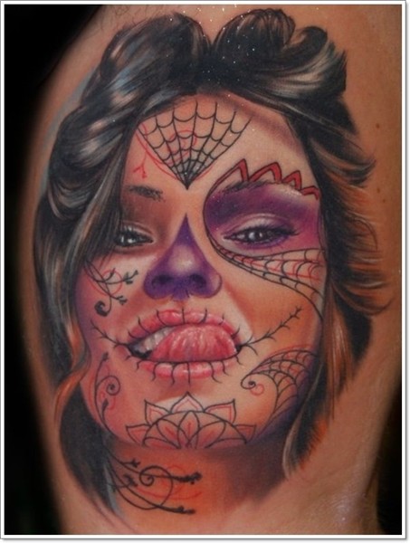 40 Bloodcurdling Day of the Dead Tattoos Day of the dead sku
