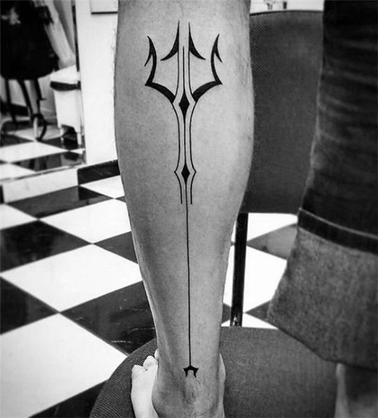 40 Trident Tattoo Designs For Men - Neptune Ink Ideas - #bib