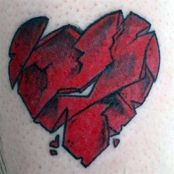 40 gebrochenes Herz Tattoo Designs für Männer - Split Ink Id