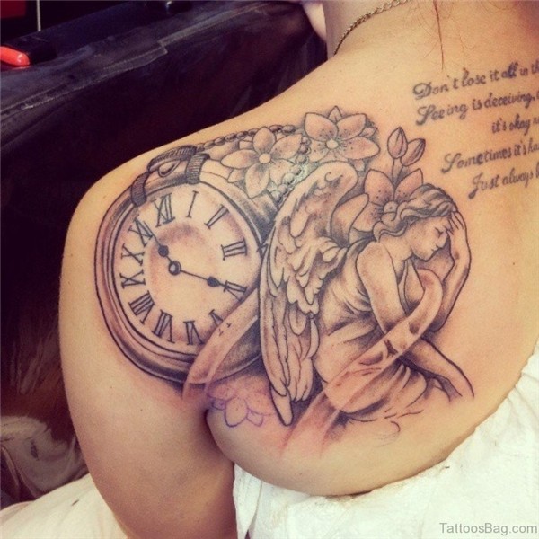 41 Fanciful Clock Tattoos On Back