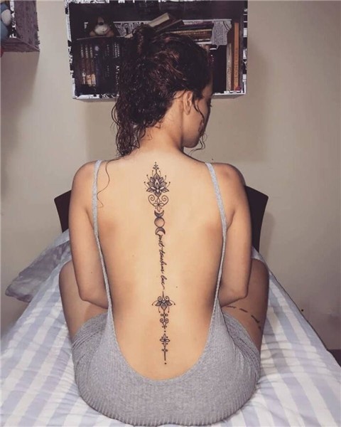 42 Spine Tattoos That Are Elegant And Beautiful Spine tattoo