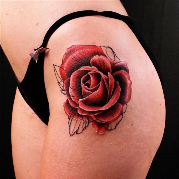 44+ Awesome Hip Rose Tattoos
