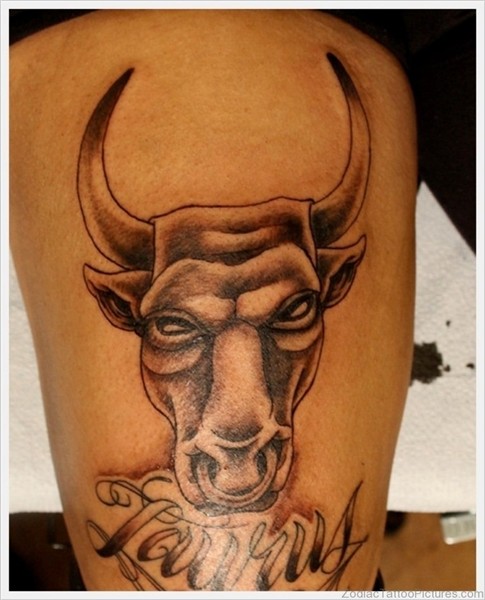 47 Excellent Taurus Tattoos On Leg