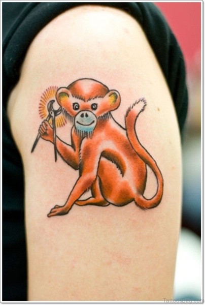 49 Excellent Monkey Shoulder Tattoos