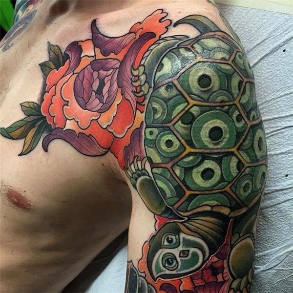 500 Best Tattoo Designs for Men nice Tortoise tattoo, Turtle